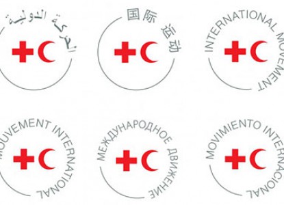 Biểu trưng này có dòng chữ bao quanh được thể hiện bằng 6 thứ tiếng: tiếng Ả-rập, tiếng Trung, tiếng Anh, tiếng Pháp, tiếng Nga hoặc tiếng Tây Ban Nha. Đây là 06 thứ tiếng chính thức của Hội nghị quốc tế)