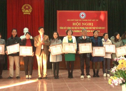 Hội CTĐ Thành phố Việt Trì: Tổng kết công tác Hội và phong trào Chữ thập đỏ năm 2017