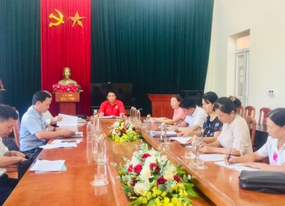Hội Chữ thập đỏ huyện Tam Nông làm việc với Hội cơ sở các xã, thị trấn
