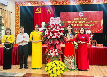 XÃ CAO PHONG TỔ CHỨC ĐẠI HỘI ĐẠI BIỂU HỘI CHỮ THẬP ĐỎ LẦN THỨ I, NHIỆM KỲ 2026 – 2031