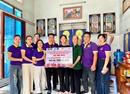 Câu lạc bộ Thiện nguyện Tấm Lòng Nhân Ái Bình Xuyên trao hỗ trợ hơn 60 triệu đồng cho hoàn cảnh khó khăn tại Xuân Lãng