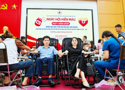 Xã Tam Nông tổ chức thành công Ngày hội hiến máu tình nguyện năm 2026