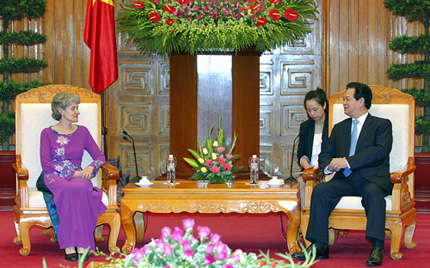 Thủ tướng Nguyễn Tấn Dũng khẳng định, Việt Nam thúc đẩy hợp tác toàn diện với UNESCO. Ảnh: VGP/Nhật Bắc