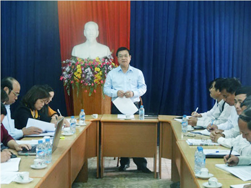 Đồng chí Trần Phù Tiêu - Ủy viên BTV Tỉnh ủy, Chủ tịch Ủy ban MTTQ tỉnh,  Trưởng Tiểu ban I phát biểu tại buổi kiểm tra